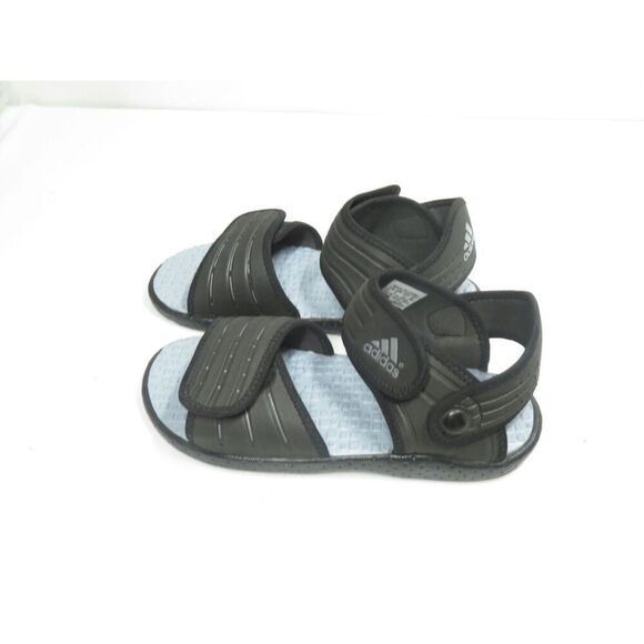 Adidas Adjustable Sport Water Sandals Boy Black Silver Size 5 - Picture 4 of 8